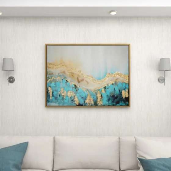 Gold Geode Slice Framed Canvas Art Print-Kirkland's Home Best