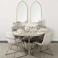 Gold Iron And Fabric Dining Chairs, Set Of 2-Kirkland's Home Cheap