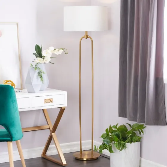 Gold Iron Arch Base Floor Lamp-Kirkland's Home Sale