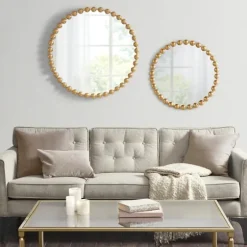 Gold Iron Spiral Round Wall Mirror-Kirkland's Home New
