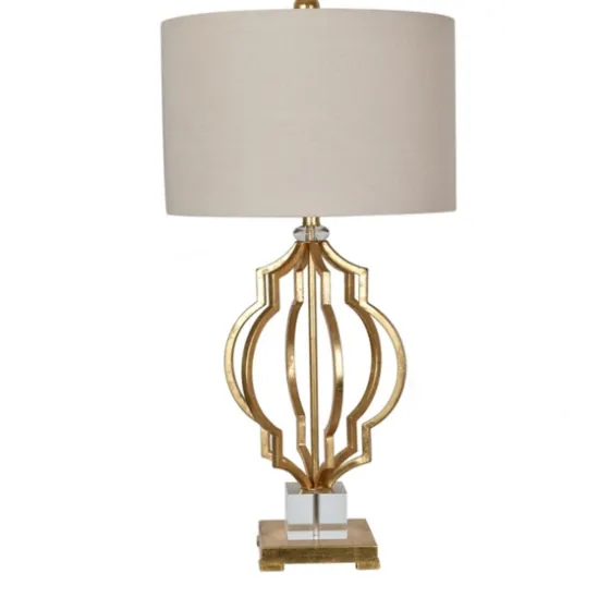 Gold Leaf Caged Table Lamp-Kirkland's Home Hot