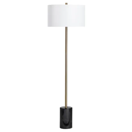 Gold Metal And Black Marble Base Floor Lamp-Kirkland's Home Hot