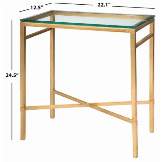 Gold Metal And Glass Side Table-Kirkland's Home Discount