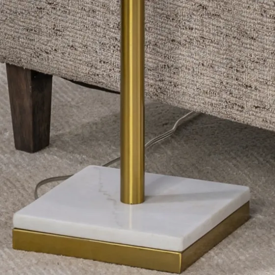 Gold Metal And Marble Base Floor Lamp-Kirkland's Home Sale