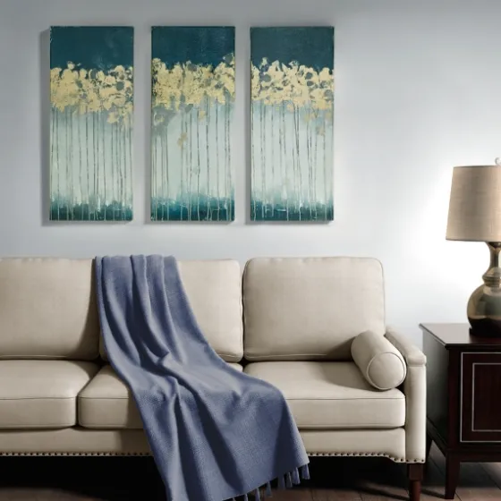Gold Midnight Forest Canvas Art Prints, Set Of 3-Kirkland's Home Sale