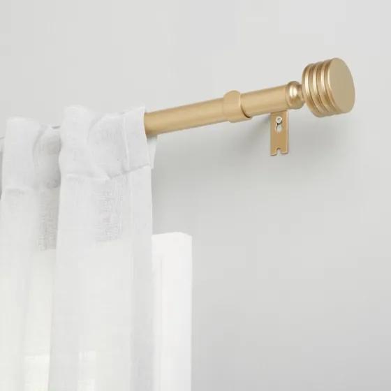 Gold Stacked Cylinder Curtain Rod, 72 In.-Kirkland's Home Best Sale