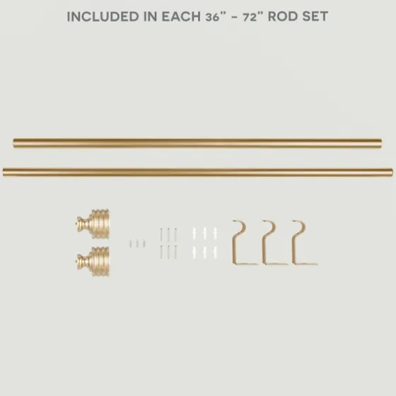 Gold Stacked Cylinder Curtain Rod, 72 In.-Kirkland's Home Best Sale