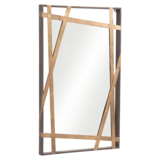 Gold Tilted Abstract Framed Mirror-Kirkland's Home Cheap