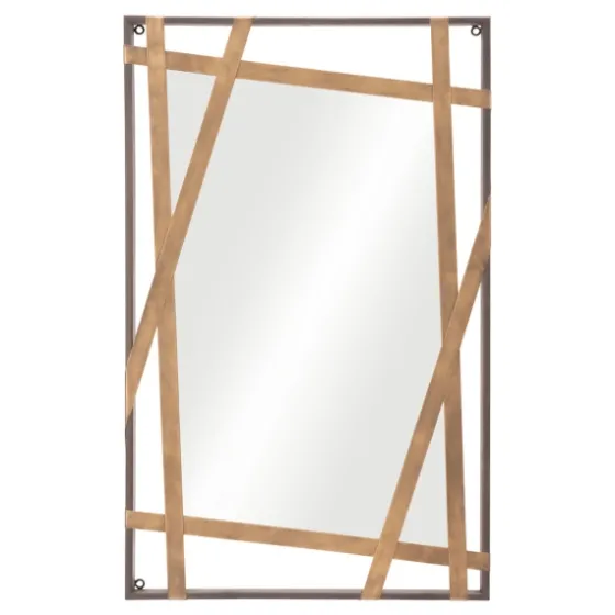 Gold Tilted Abstract Framed Mirror-Kirkland's Home Cheap