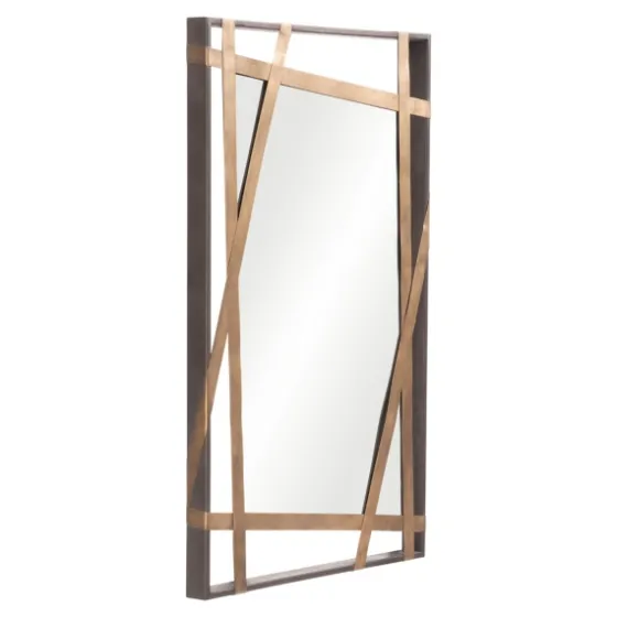 Gold Tilted Abstract Framed Mirror-Kirkland's Home Cheap