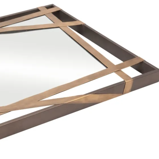 Gold Tilted Abstract Framed Mirror-Kirkland's Home Cheap