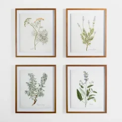 Golden Leaves Herbs Rosemary Framed Art Print-Kirkland's Home Discount