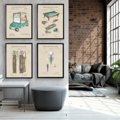 Golf Cart Patent Framed Art Print-Kirkland's Home Best