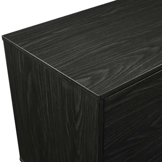 Graphite 2-Door Glass Shelf Media Cabinet-Kirkland's Home Outlet