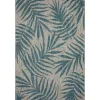 Gray And Aqua Palm Leaves Outdoor Area Rug, 5X7-Kirkland's Home Hot