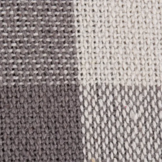 Gray And White Buffalo Check Woven Fringe Throw-Kirkland's Home Discount