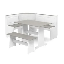 Gray And White 3-Pc. Dining Nook Set-Kirkland's Home Fashion