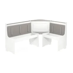 Gray And White 3-Pc. Dining Nook Set-Kirkland's Home Fashion