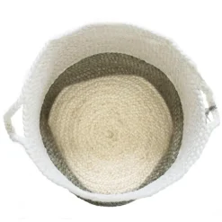 Gray And White Woven Basket With Tassel, 17 In.-Kirkland's Home Discount
