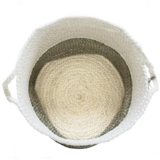 Gray And White Woven Basket With Tassel, 17 In.-Kirkland's Home Discount