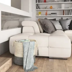 Gray And White Woven Basket With Tassel, 19 In.-Kirkland's Home Flash Sale