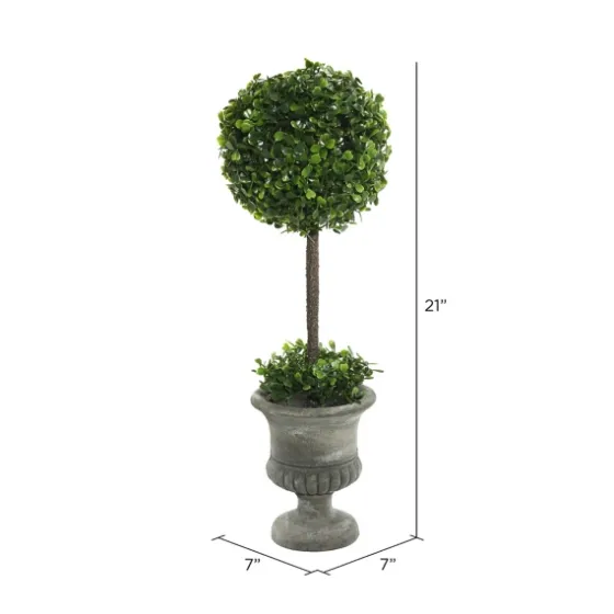 Gray Boxwood Pedestal Urn Topiary, 2 Ft.-Kirkland's Home Hot
