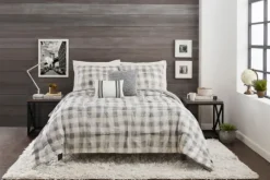 Gray Buffalo Check 5-Pc. King Comforter Set-Kirkland's Home Store