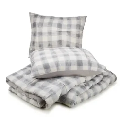 Gray Buffalo Check 5-Pc. King Comforter Set-Kirkland's Home Store
