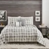 Gray Buffalo Check 5-Pc. Queen Comforter Set-Kirkland's Home Hot