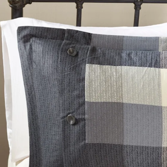 Gray Buffalo Herringbone Queen 7-Pc. Comforter Set-Kirkland's Home Store