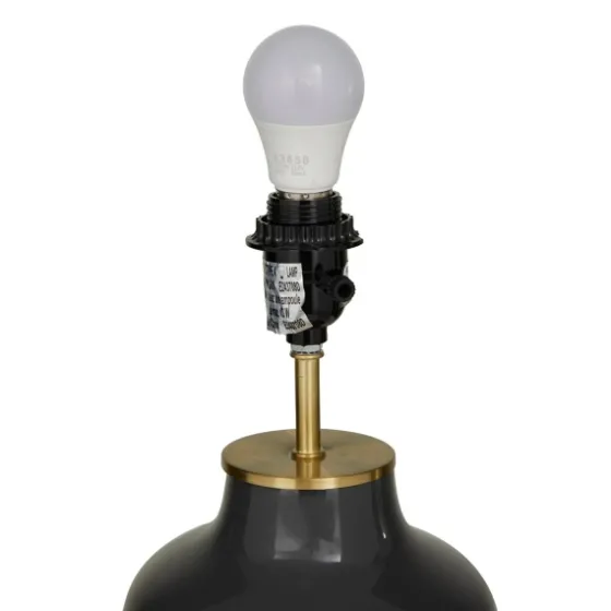 Gray Ceramic Base Gold Accent Table Lamp-Kirkland's Home Flash Sale