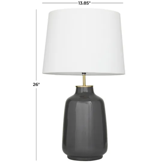 Gray Ceramic Base Gold Accent Table Lamp-Kirkland's Home Flash Sale