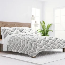 Gray Chevron Reversible 2-Pc. Twin Quilt Set-Kirkland's Home Flash Sale