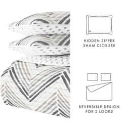 Gray Chevron Reversible 2-Pc. Twin Quilt Set-Kirkland's Home Flash Sale