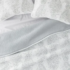 Gray Damask Reversible 3-Pc. Queen Quilt Set-Kirkland's Home Online