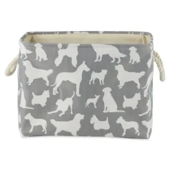 Gray Dog Show Rectangular Storage Bin, 16 In.-Kirkland's Home Hot