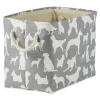 Gray Dog Show Rectangular Storage Bin, 18 In.-Kirkland's Home Store