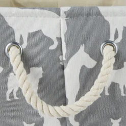 Gray Dog Show Rectangular Storage Bin, 18 In.-Kirkland's Home Store