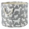 Gray Dog Show Round Storage Bin, 18 In.-Kirkland's Home Cheap