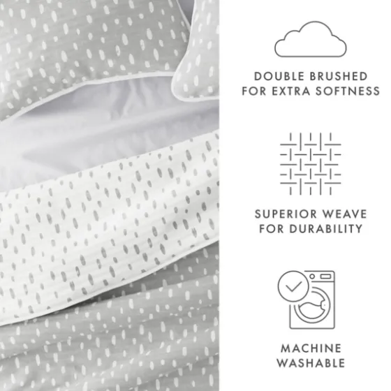 Gray Dotted Reversible 2-Pc. Twin Quilt Set-Kirkland's Home Flash Sale