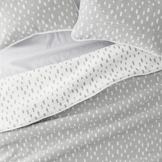 Gray Dotted Reversible 3-Pc. King Quilt Set-Kirkland's Home New