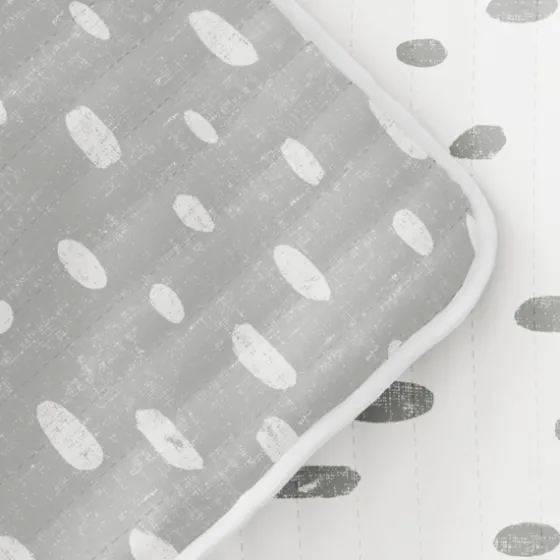 Gray Dotted Reversible 3-Pc. King Quilt Set-Kirkland's Home New