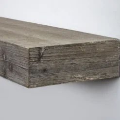 Gray Floating Rustic Wooden Wall Shelf, 3 Ft.-Kirkland's Home Clearance