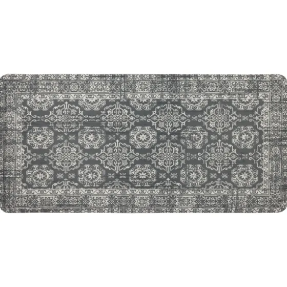 Gray Floral Cushioned Kitchen Mat-Kirkland's Home Best