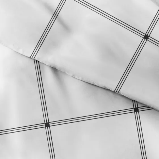 Gray Grid Plaid 3-Pc. Micro King Duvet Cover Set-Kirkland's Home Cheap