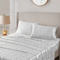 Gray Leopard Satin King 2-Pc. Pillow Case Set-Kirkland's Home Outlet