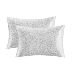 Gray Leopard Satin King 2-Pc. Pillow Case Set-Kirkland's Home Outlet