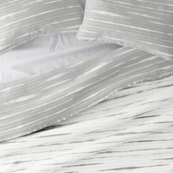 Gray Linear Reversible 3-Pc. King Quilt Set-Kirkland's Home Store