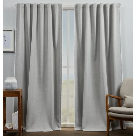Gray Marl Blackout 2-Pc. Curtain Panel Set, 96 In.-Kirkland's Home Clearance