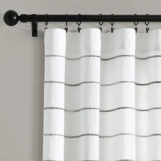 Gray Ombre Stripe Curtain Panel Set, 84 In.-Kirkland's Home Cheap